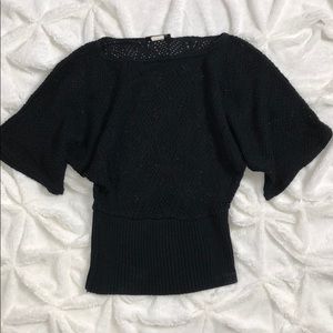 MINGLE sweater top perforated Black One Size
